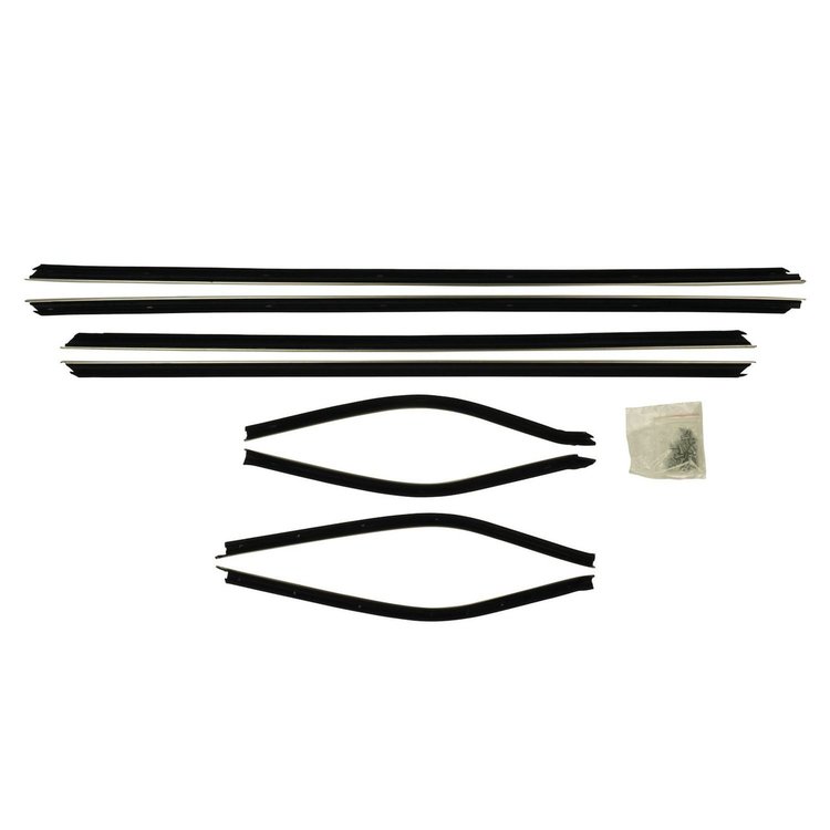 WC 7300-41 Window Sweeper Kit Fits 1970-72 Cutlass Supreme 2 Door Convertible, 8 Piece