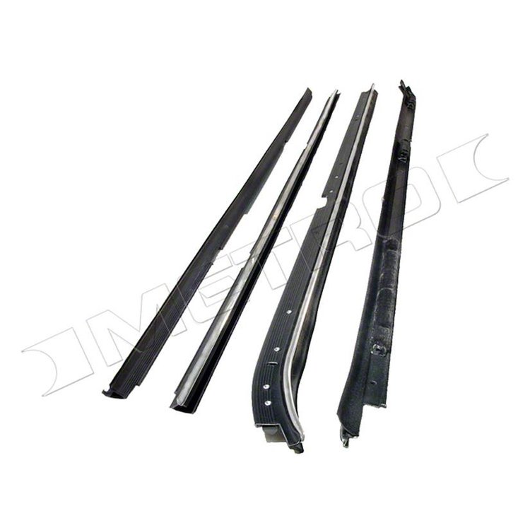 Window Sweeper Kit for 2-Door Hardtop. 8-Piece Kit. WNDW CHNNL SET PON GTO-LEM HD 64 8 PIECE SET WINDOW CHANNEL SWEEPERS FOR
