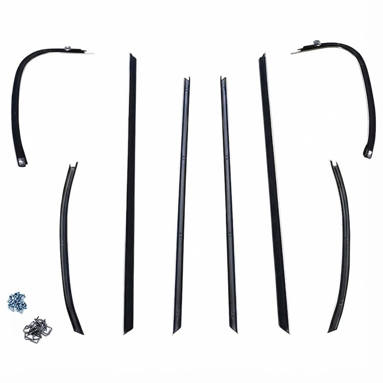 WC 8100-23 Window Sweeper Kit, Fits 70-72 Gto Lemans Hardtop, 8 Pc Kit