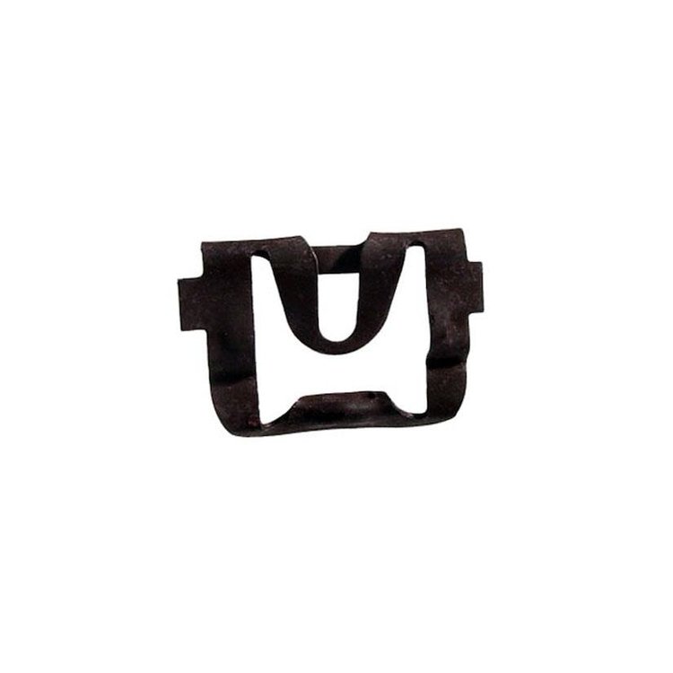 Rear Windshield Reveal Molding Clip. Made of steel. 15/16 In. X 3/4 In. Each. REAR WINDOW STEEL REVEAL MOLDING CLIP 1969-83 GM