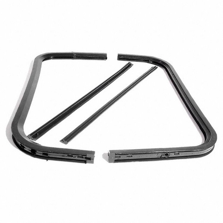 Front Vent Window Seals w/ Vertical Division Bar. 27 In. 15-3/4 In. For 2nd series. Pair. R&L. VENT