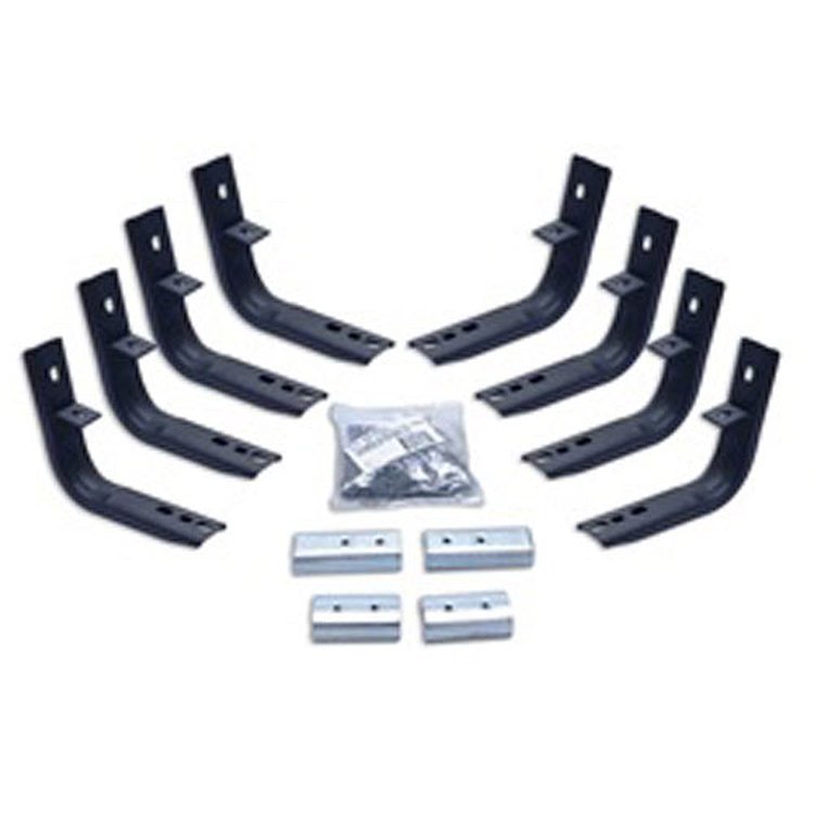 4" OE Xtreme SideSteps Bracket Kit Black Powdercoat
