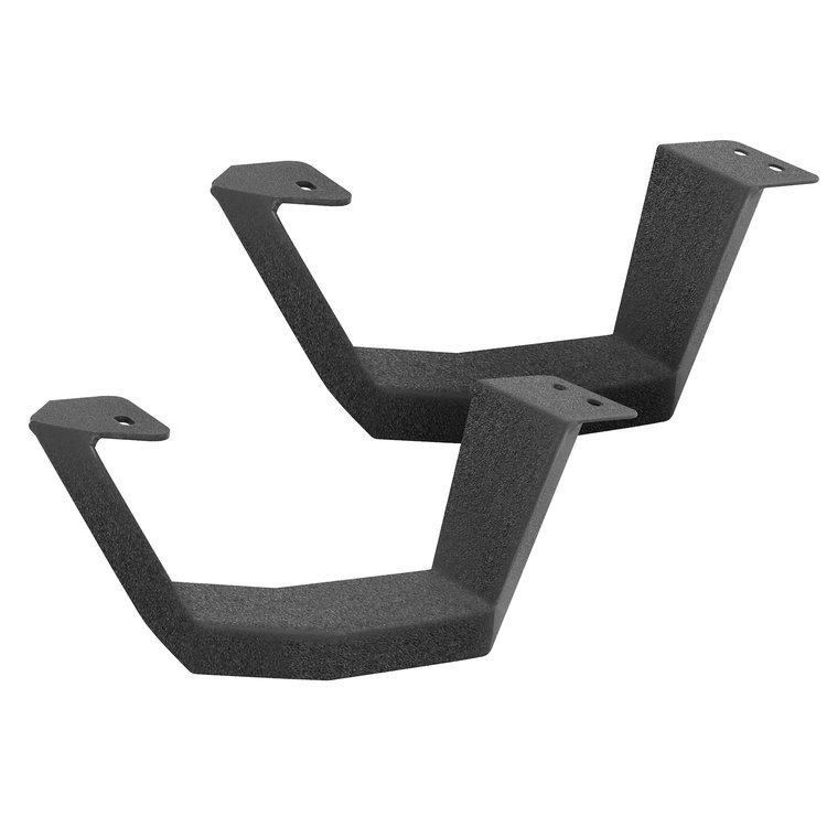RB30 Running Boards w/Drop Steps & Bracket Kit Fits Select Toyota 4Runner  [Bedliner-Coated]