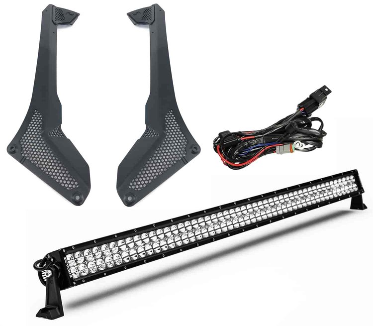 Windshield-Mounted 50 in. LED Light Bar Bracket Kit for Jeep Wrangler JL, JLU & Gladiator JT