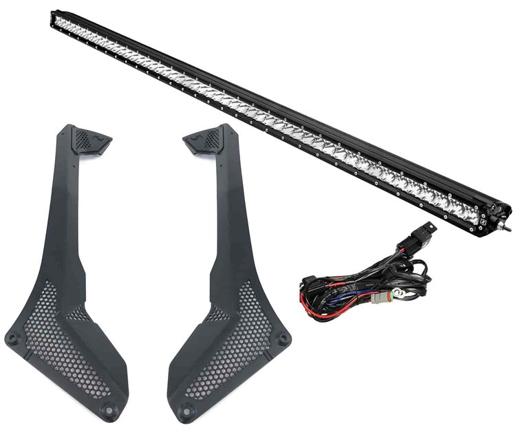Windshield-Mounted 50 in. LED Light Bar Bracket Kit for Jeep Wrangler JL, JLU & Gladiator JT