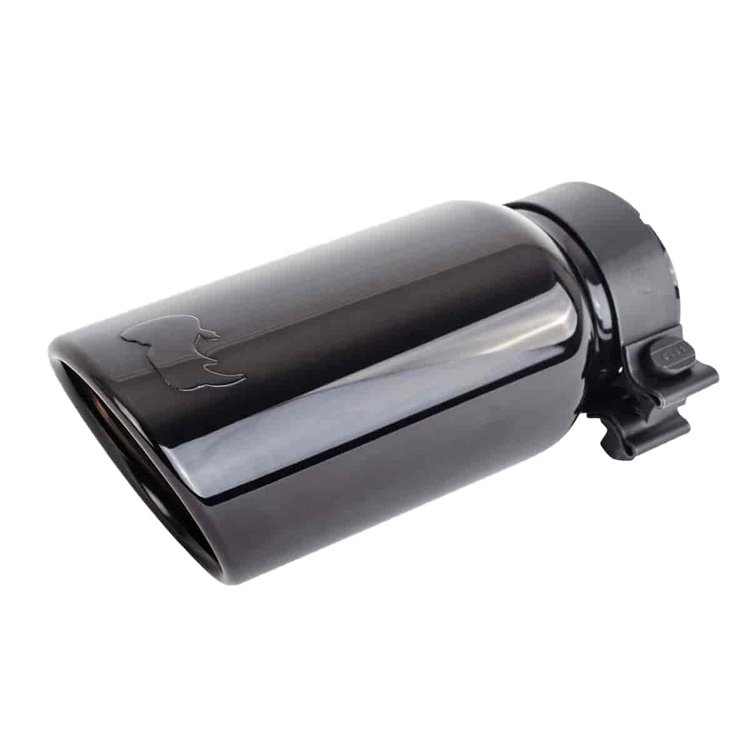 Round Exhaust Tip Black Chrome