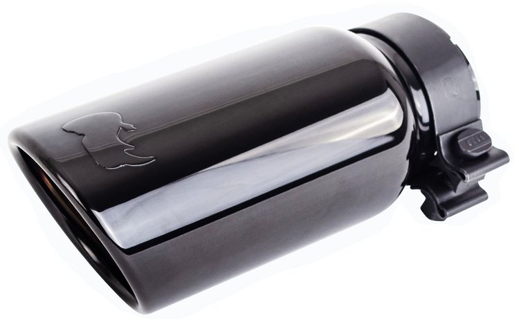 Round Exhaust Tip Black Chrome