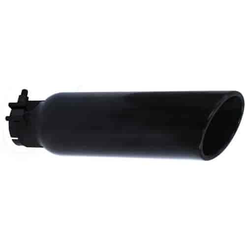 Round Exhaust Tip Black Powdercoat
