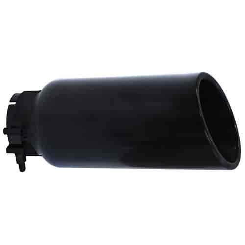 Round Exhaust Tip Black Powdercoat