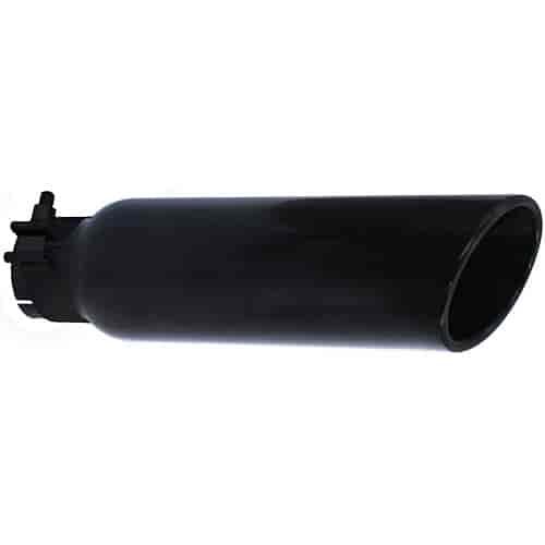 Round Exhaust Tip Black Powdercoat