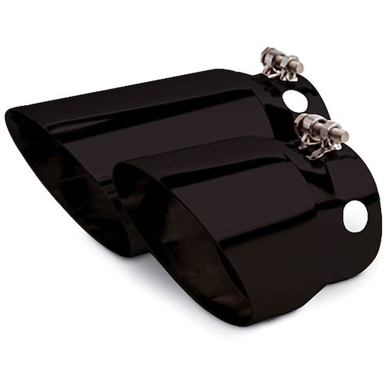 Round Exhaust Tip Black Powdercoat