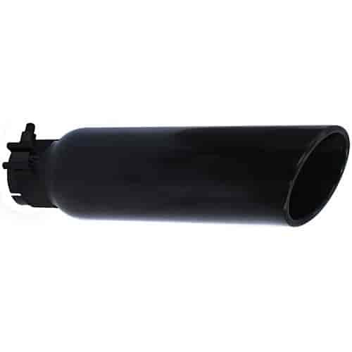 Round Exhaust Tip Black Powdercoat