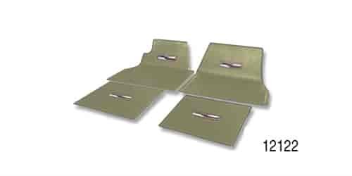 FLOOR MATS CREST LOGO TAN