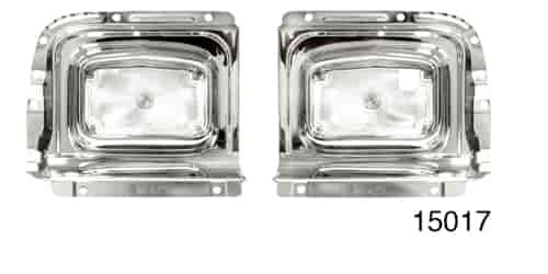 Park Light Housings & Backing Plates for 1956 Chevy Tri-Five