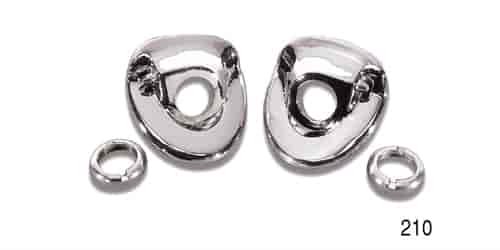 Chrome Wiper Escutcheons for 1957 Chevy Tri-Five