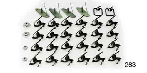 Upper Quarter Panel Moulding Clip Set for 1957 Chevy Tri-Five Bel Air & 210