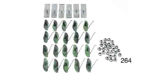 Lower Quarter Panel Moulding Clip Set for 1957 Chevy Tri-Five Bel Air & 210