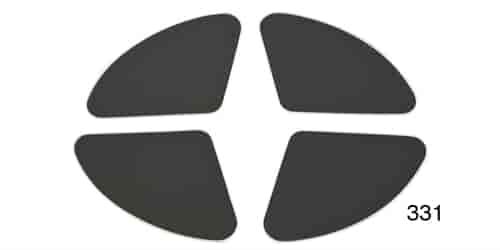 Rear Bumper End Insert Decal Set for 1957 Chevy Tri-Five