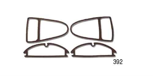 Lens Gasket Set for 1955 Chevy Tri-Five Includes Park Lights, Back-Up Lights, and Tail Lights Gaskets