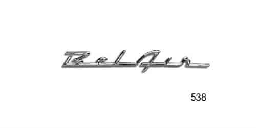 Bel Air Script Emblem for 1955-1956 Chevy Tri-Five