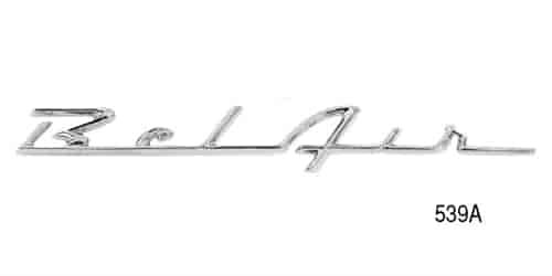 Bel Air Script Emblem for 1957 Chevy Tri-Five