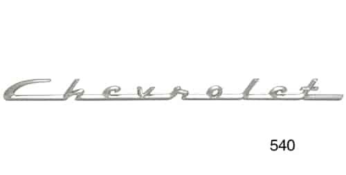 Chevrolet Script Emblem for 1955-1956 Chevy Tri-Five 150 & 210