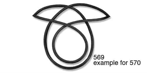 Rear Window Weatherstrip Seal for 1955 Chevy Tri-Five Bel Air Sedan, 2-Door & 4-Door 210