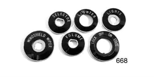 Dash Bezel Set with Chrome Plates for 1955-1956 Chevy Tri-Five Bel Air