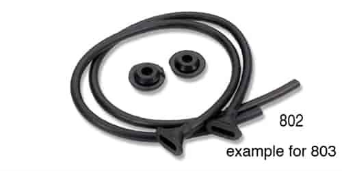 Window Gutter Inner Cowl Panel Drain Seals for 1956-1957 Chevy Tri-Five