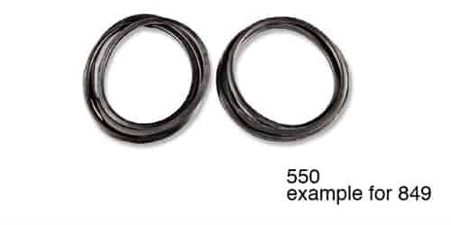 Rear Quarter Glass Weatherstrip Seals for 1955-1957 Chevy Tri-Five 2-Door Wagon