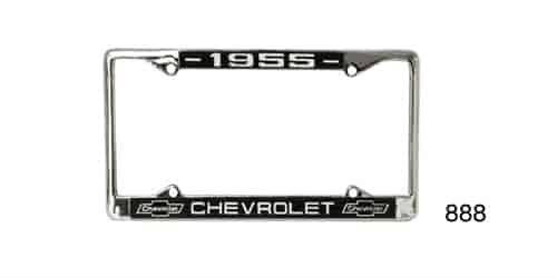 Custom License Plate Frame for 1955 Chevy Tri-Five Featuring Bowtie Emblem
