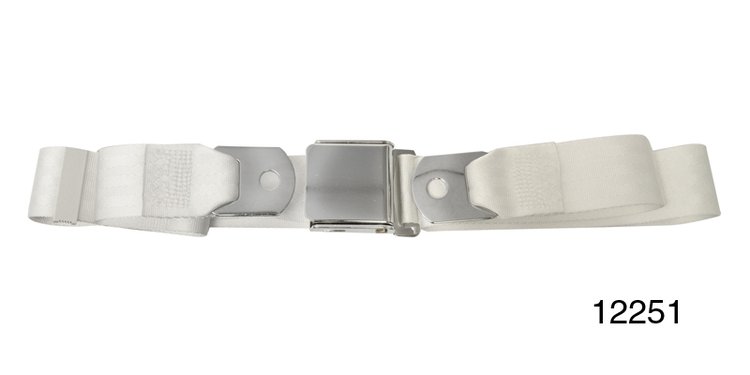 Front Seat Belt for 1955-1957 Chevy Tri-Five [White]