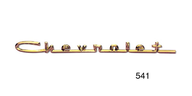 Chevrolet Script Emblem for 1957 Chevy Tri-Five Bel Air