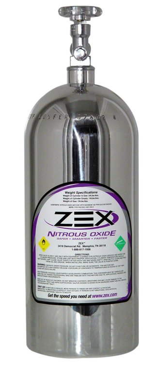 Standard Nitrous Bottle 10 lbs. Polished