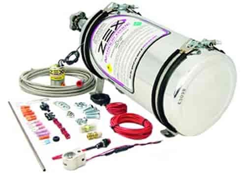 Show Purge Kit -4AN Purge-Cloud Red LED Polished Bottle
