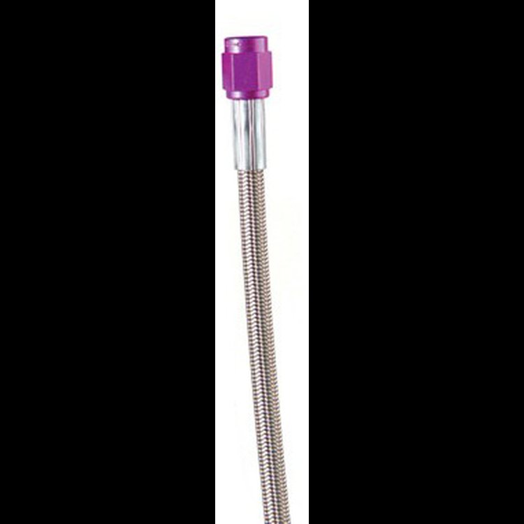 Steel Braided Hose 1 ft Purple Ends (-4AN)
