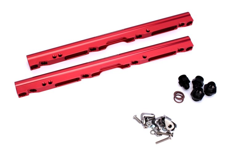 LSXR Billet Fuel Rail Kit LS1/LS6 Red