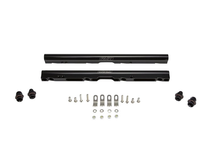 LSX Billet Fuel Rail Kit LS1/LS6 Black with Fittings, O-Rings, Hardware