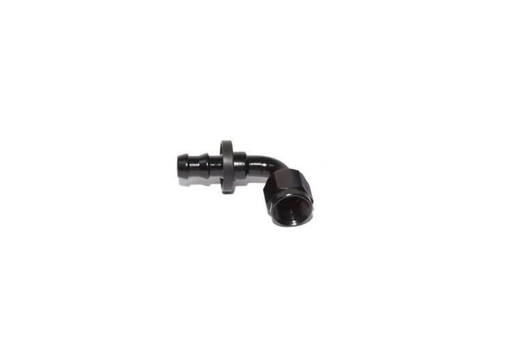 FITTING -6AN 90DEG PUSH LOCK END