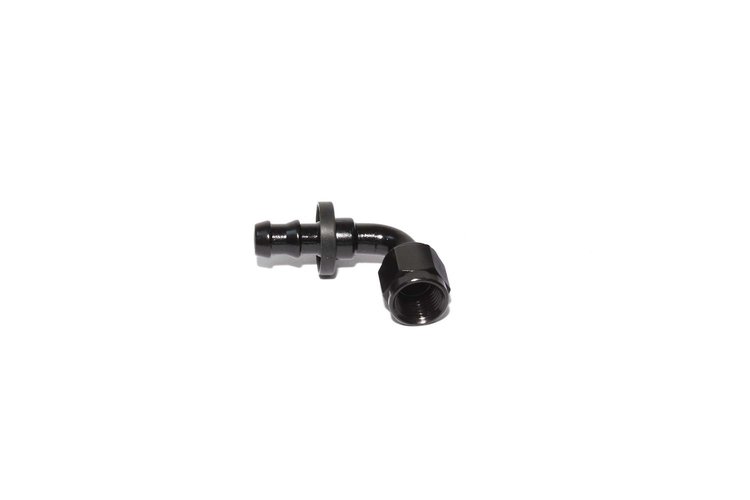 FITTING -6AN 90DEG PUSH LOCK END