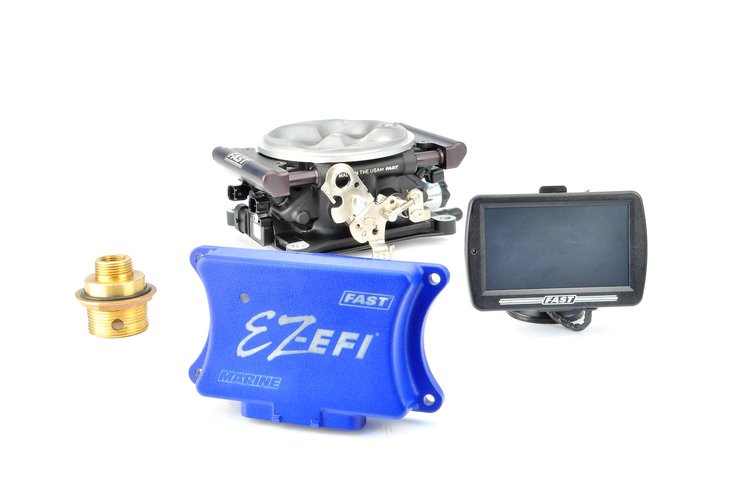 EZ-EFI Marine Master Kit with Universal O2 Installation Kit and Inline Fuel Pump Kit