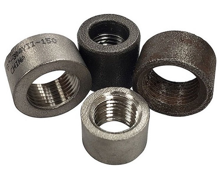 8NPT-MS 3/8 in. NPT Weld In Half Coupling - Mild Steel