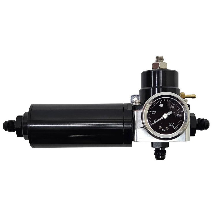 AFPR1-F-KIT Adj Fuel Pressure Regulator w/ Filter, Fittings & Gauge 35-70 PSI