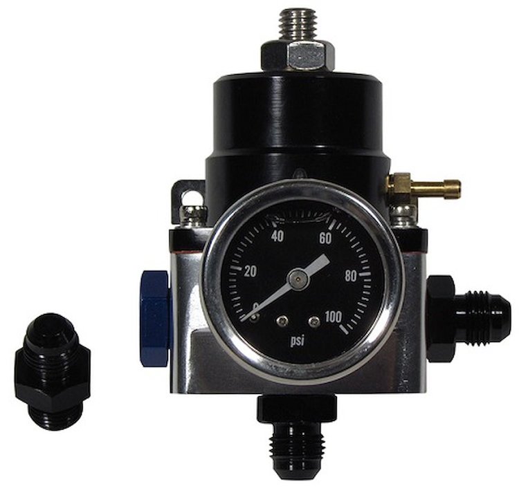 AFPR1 Adj. Fuel Pressure Regulator w/ Fittings & Gauge 35-70 PSI