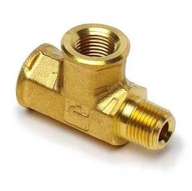 BF18T 1/8 in. NPT Male to 1/8 in. NPT Female Brass Tee Fitting