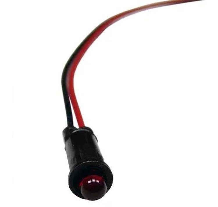 DR-16Y Red LED Dash Indicator Light - Mini 5/32 in.