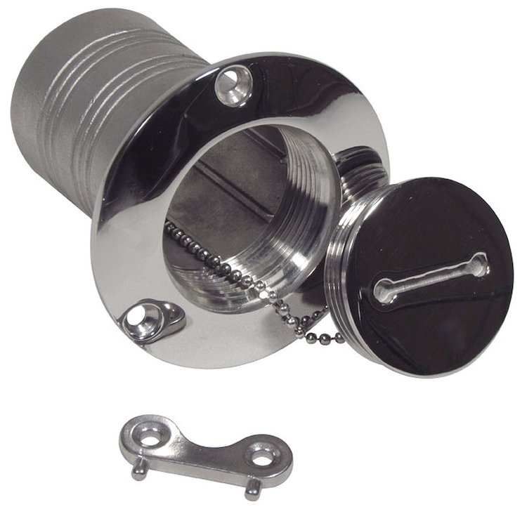 FN-FMC Flush Mount Fuel Cap and Filler Neck, Polished SS
