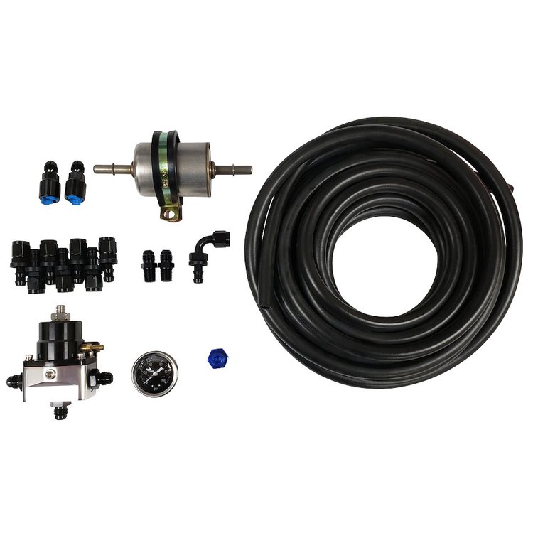 AFPR-LINE-KIT EFI Fuel Line Kit with Bypass Regulator and Gauge