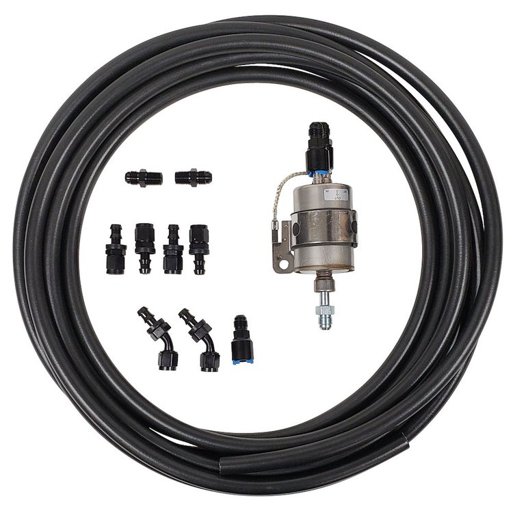 LS-LINE-KIT45 LS Fuel Line & Regulator Kit w/ 2x 45 Degree Fittings
