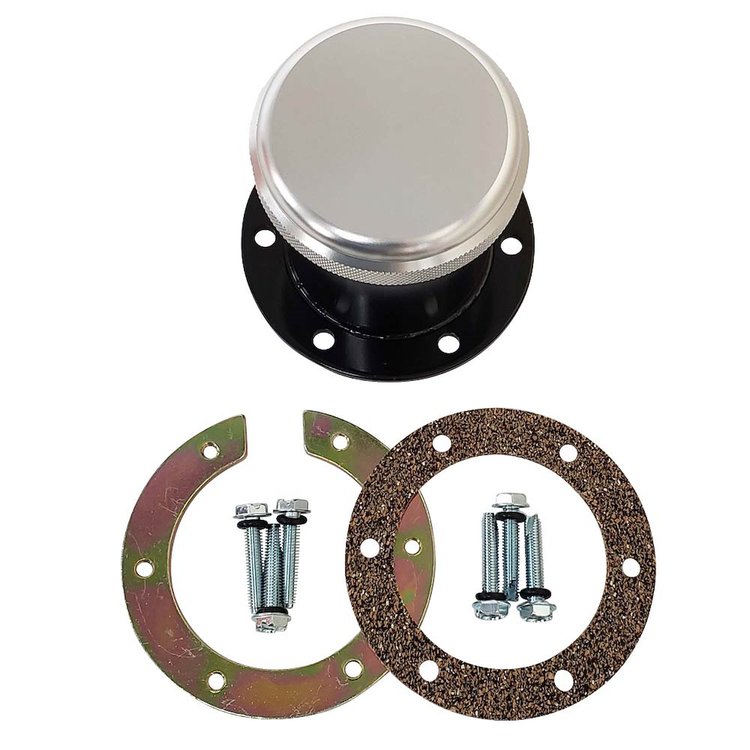 PBC-2 2 in. Tall Bolt-On Fuel Filler Neck Kit w/ Aluminum Cap